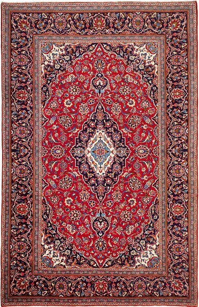 Tappeto Ardakan Persia Medaglione Rosso Blu 199x299 Cm