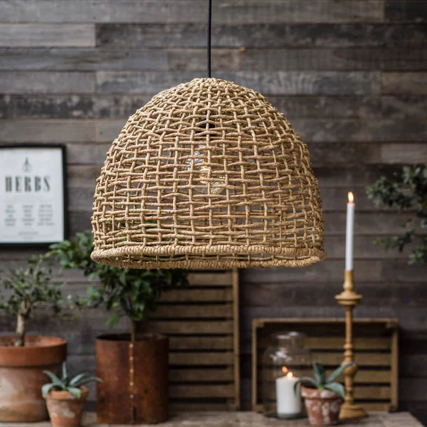 PR Home Lampada a sospensione Cebu, dimmerabile, Legno chiaro, Soggiorno / Sala da pranzo, Legno, Campagna / Rustiche, Lampada a sospensione