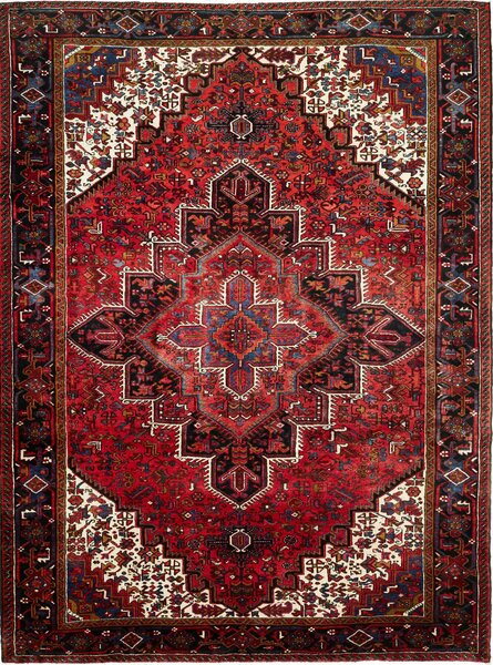 Tappeto Gorawan Persia Geometrico Rosso Blu Scuro 225x300 Cm