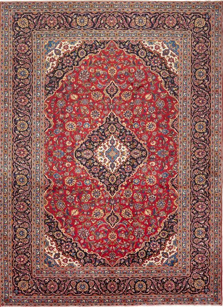 Tappeto Ardakan Persia Medaglione Rosso Blu 273x385 Cm