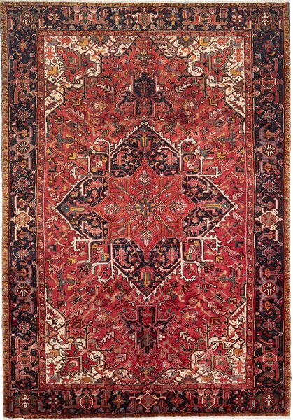 Tappeto Gorawan Persia Medaglione Rosso Blu 238x340 Cm