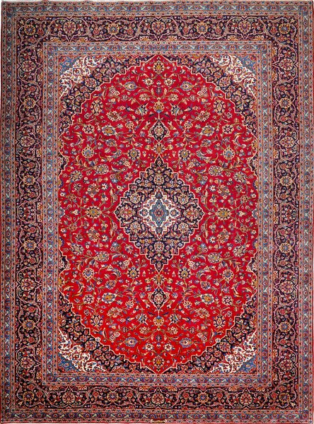 Tappeto Ardakan Persia Medaglione Rosso Blu 300x400 Cm