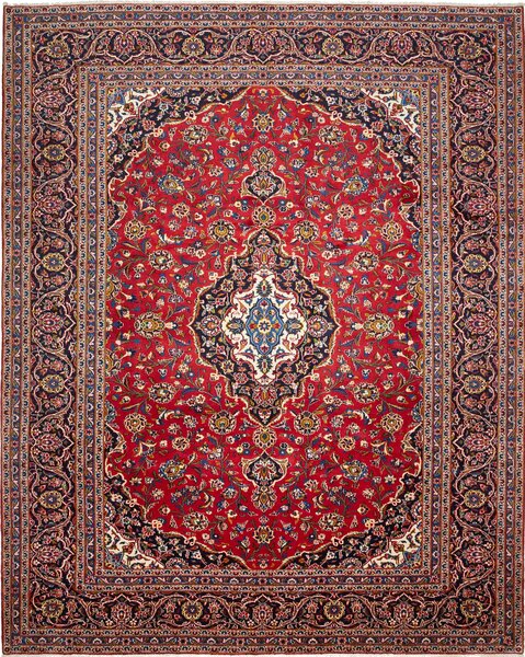 Tappeto Ardakan Persia Medaglione Rosso Blu 305x380 Cm