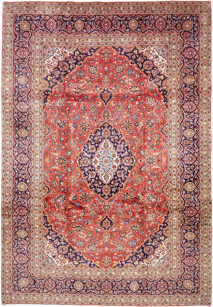 Tappeto Ardakan Persia Medaglione Rosso Blu 253x368 Cm
