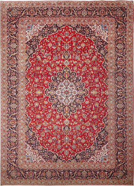 Tappeto Ardakan Persia Medaglione Rosso Blu 306x427 Cm