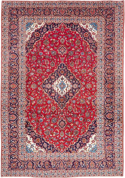 Tappeto Ardakan Persia Medaglione Rosso Blu 247x355 Cm