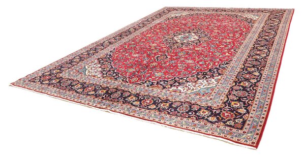 Tappeto Ardakan Persia Medaglione Rosso Blu 303x405 Cm