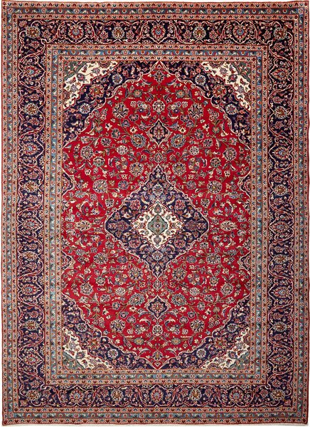 Tappeto Ardakan Persia Medaglione Rosso Blu 295x408 Cm