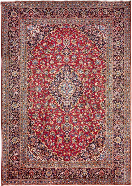 Tappeto Ardakan Persia Medaglione Rosso Blu 260x370 Cm