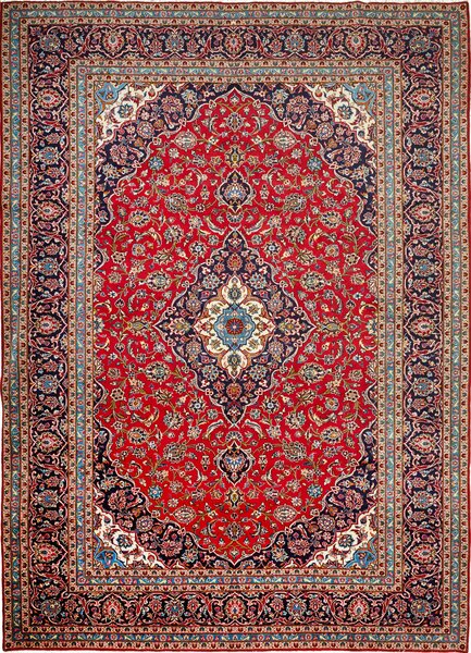 Tappeto Ardakan Persia Medaglione Rosso Blu 248x347 Cm