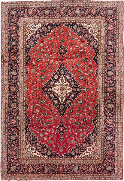 Tappeto Ardakan Persia Medaglione Rosso Blu 242x357 Cm