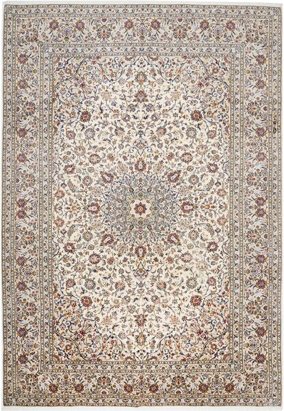 Tappeto Kashan Persia Medaglione Avorio Blu 240x350 Cm