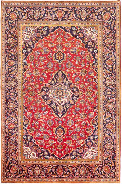 Tappeto Ardakan Persia Medaglione Rosso Blu 197x300 Cm