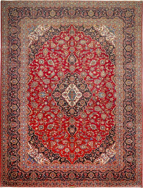 Tappeto Ardakan Persia Medaglione Rosso Blu 300x394 Cm
