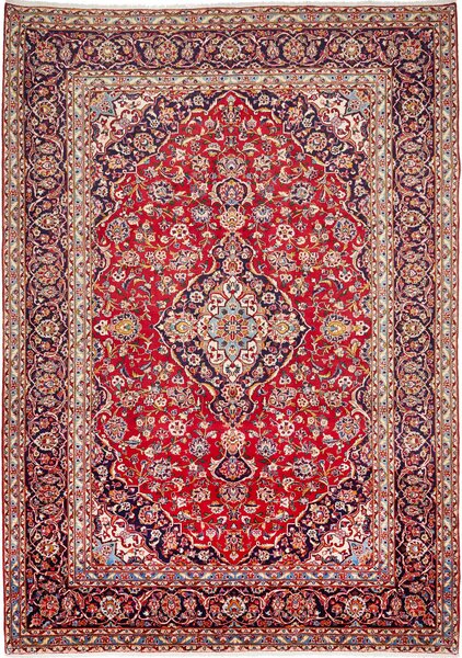 Tappeto Ardakan Persia Medaglione Rosso Blu 250x357 Cm