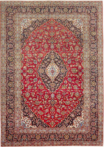 Tappeto Ardakan Persia Medaglione Rosso Blu 248x350 Cm