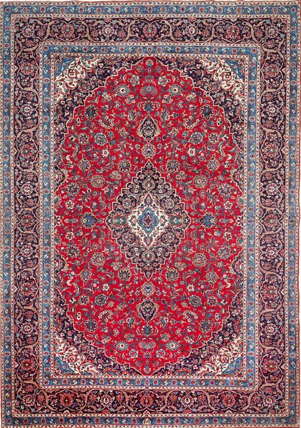 Tappeto Ardakan Persia Medaglione Rosso Blu 250x357 Cm
