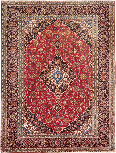 Tappeto Ardakan Persia Medaglione Rosso Blu 250x332 Cm