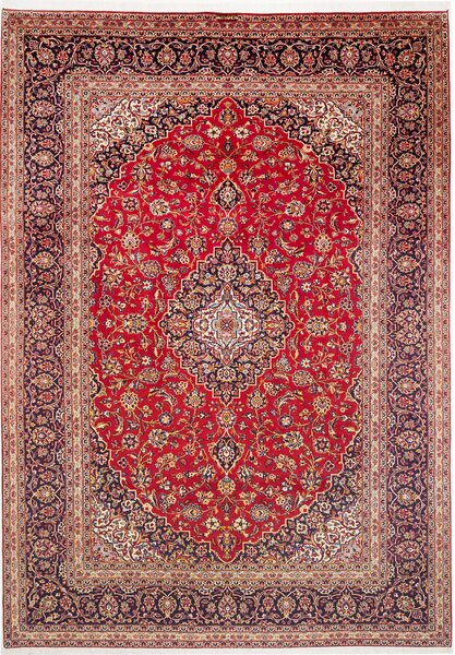 Tappeto Ardakan Persia Medaglione Rosso Blu 250x355 Cm