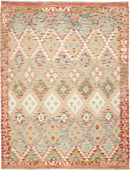 Tappeto Kilim Afghanistan Geometrico Beige Terracotta 151x196 Cm