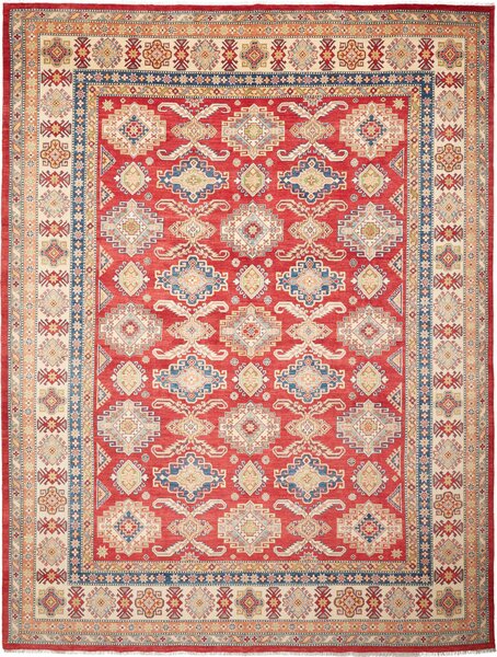 Tappeto Kazak Pakistan Geometrico Rosso Blu 273x360 Cm