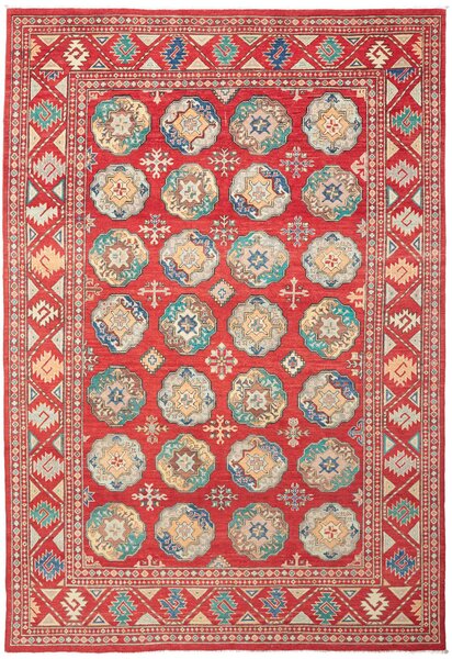 Tappeto Zigler Pakistan Astratto Rosso Policromo 201x293 Cm