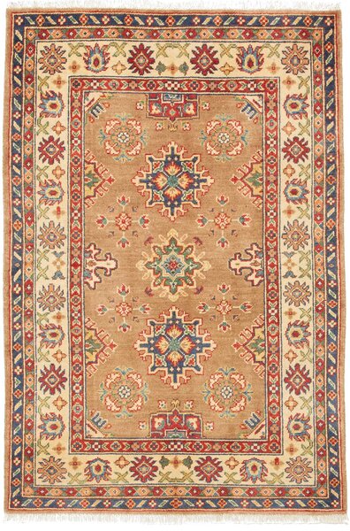 Tappeto Kazak Afghanistan Astratto Marrone Rosso 101x150 Cm