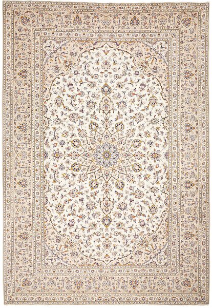 Tappeto Kashan Persia Medaglione Crema Blu 250x365 Cm