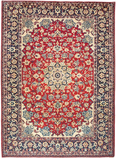 Tappeto Nadjafabad Persia Medaglione Rosso Blu 268x370 Cm