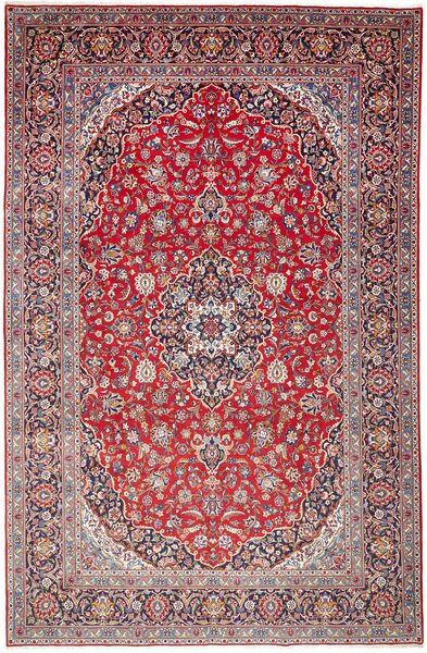 Tappeto Ardakan Persia Medaglione Rosso Blu 242x366 Cm