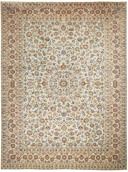 Tappeto Kashan Persia Medaglione Avorio Blu 305x407 Cm