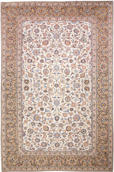 Tappeto Kashan Persia Floreale Crema Beige 244x370 Cm