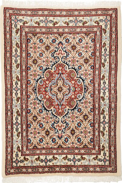 Tappeto Moud Persia Medaglione Crema Rosso 64x90 Cm