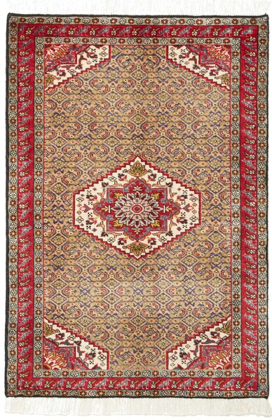 Tappeto Ardabil Persia Geometrico Rosso Beige 72x105 Cm