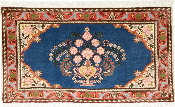 Tappeto Bakhtiyar Persia Medaglione Blu Rosa 100x60 Cm