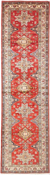 Tappeto Kazak Fine Pakistan Astratto Rosso Crema 80x306 Cm