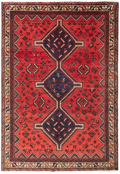 Tappeto Shiraz Persia Geometrico Rosso Blu 170x248 Cm