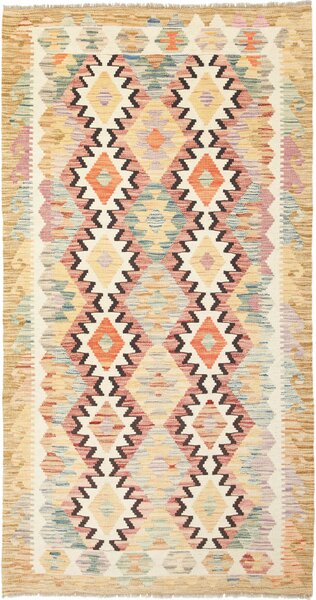 Tappeto Kilim Afghanistan Astratto Beige Pastello 103x196 Cm