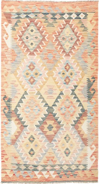 Tappeto Kilim Afghanistan Astratto Pesca Blu 105x201 Cm