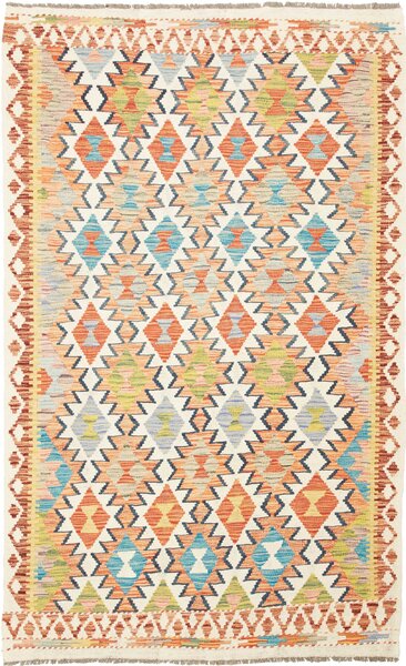 Tappeto Kilim Afghanistan Geometrico Multicolore Vivace 120x195 Cm