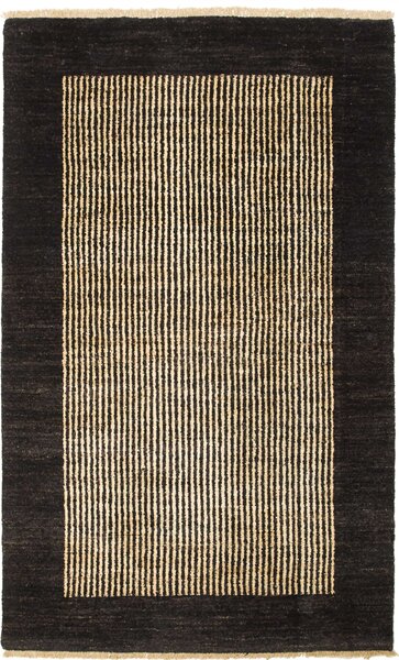 Tappeto Shayan Pakistan A Righe Nero Crema 92x152 Cm