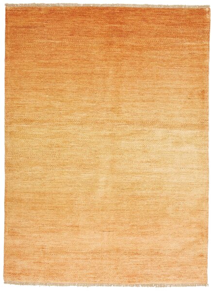 Tappeto Shayan Pakistan Tinta Unita Arancio Ocra Caldo 120x187 Cm