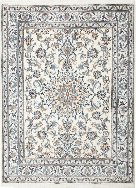 Tappeto Nain Kashmar Persia Medaglione Crema Blu 150x200 Cm