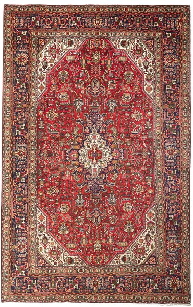 Tappeto Tabriz Persia Medaglione Rosso Blu 205x315 Cm