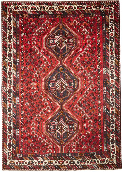 Tappeto Shiraz Persia Geometrico Rosso Blu 213x303 Cm