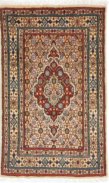 Tappeto Moud Persia Medaglione Crema Rosso 55x90 Cm