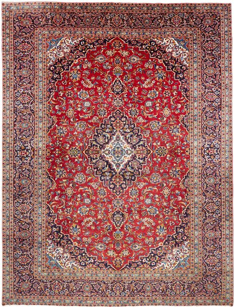 Tappeto Ardakan Persia Medaglione Rosso Blu 290x385 Cm