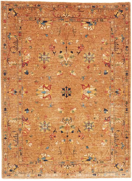 Tappeto Zigler Fine Pakistan Medaglione Terracotta Blu 171x236 Cm