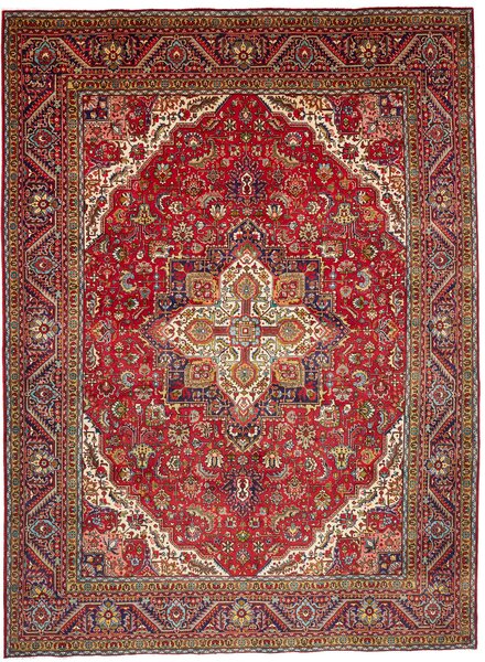 Tappeto Tabriz Persia Medaglione Rosso Blu 250x338 Cm