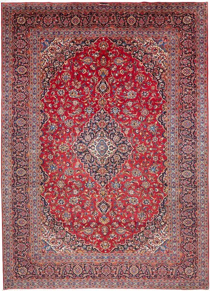 Tappeto Ardakan Persia Medaglione Rosso Blu 270x375 Cm